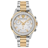 Versace Herrenuhr Bicolor Chronograph, 45 mm - VE3J00522